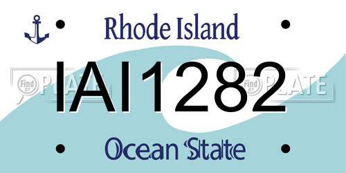 IAI1282 Rhode Island License Plate