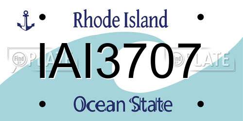 IAI3707 Rhode Island License Plate