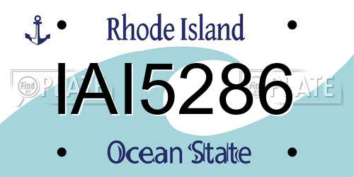 IAI5286 Rhode Island License Plate