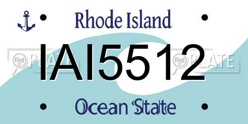 IAI5512 Rhode Island License Plate