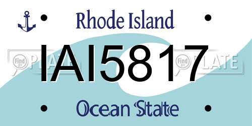 IAI5817 Rhode Island License Plate