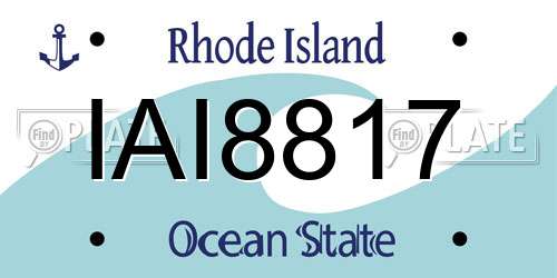 IAI8817 Rhode Island License Plate