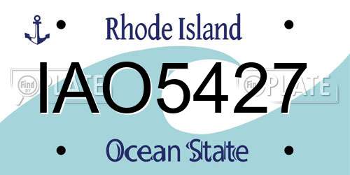 IAO5427 Rhode Island License Plate