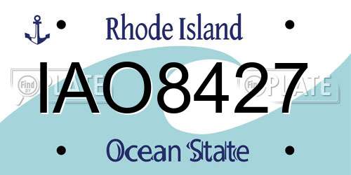 IAO8427 Rhode Island License Plate