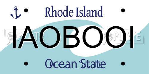 IAOBOOI Rhode Island License Plate