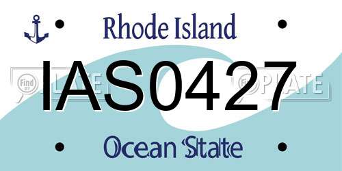 IAS0427 Rhode Island License Plate