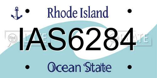 IAS6284 Rhode Island License Plate