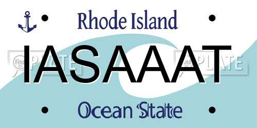 IASAAAT Rhode Island License Plate