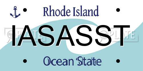IASASST Rhode Island License Plate