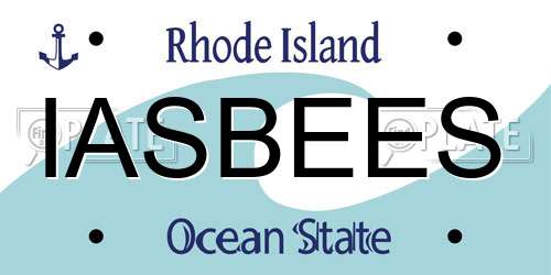 IASBEES Rhode Island License Plate