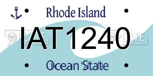 IAT1240 Rhode Island License Plate