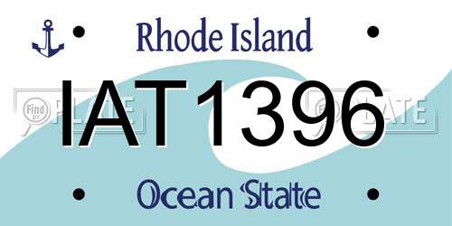 IAT1396 Rhode Island License Plate