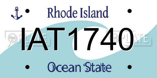 IAT1740 Rhode Island License Plate