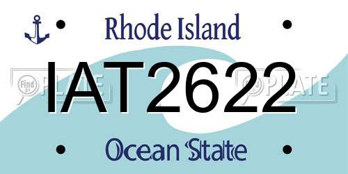 IAT2622 Rhode Island License Plate