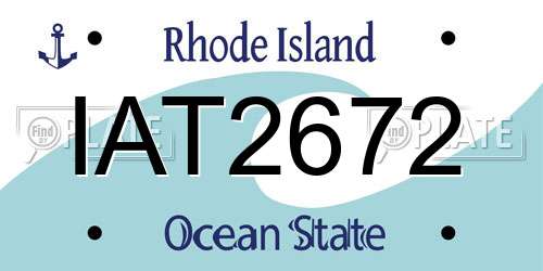 IAT2672 Rhode Island License Plate