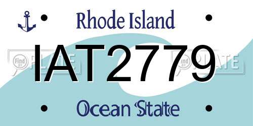 IAT2779 Rhode Island License Plate