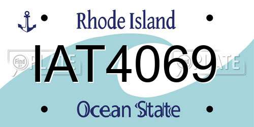 IAT4069 Rhode Island License Plate