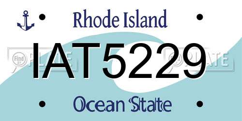 IAT5229 Rhode Island License Plate