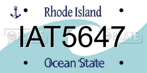 IAT5647 Rhode Island License Plate