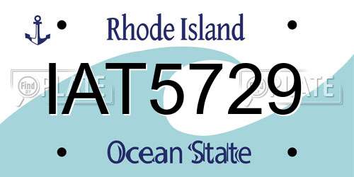 IAT5729 Rhode Island License Plate