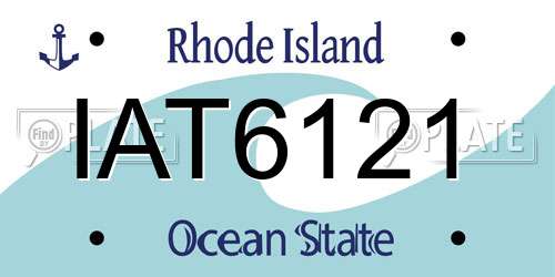 IAT6121 Rhode Island License Plate