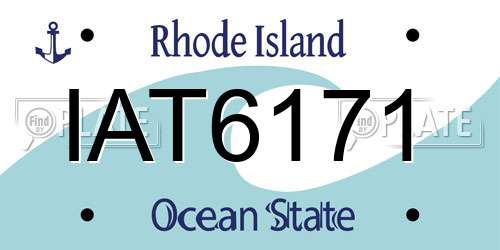 IAT6171 Rhode Island License Plate