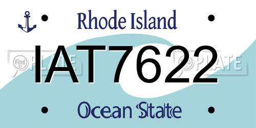 IAT7622 Rhode Island License Plate