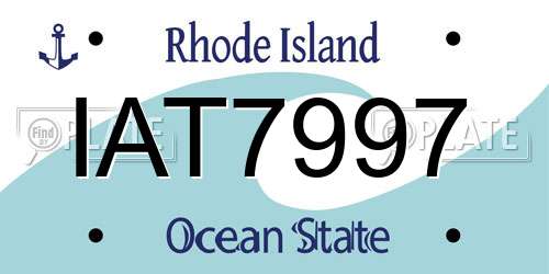 IAT7997 Rhode Island License Plate