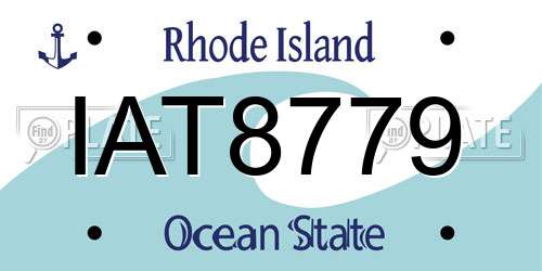 IAT8779 Rhode Island License Plate