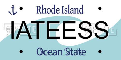 IATEESS Rhode Island License Plate