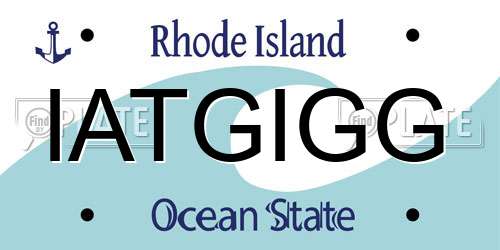 IATGIGG Rhode Island License Plate