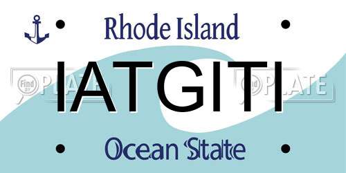 IATGITI Rhode Island License Plate
