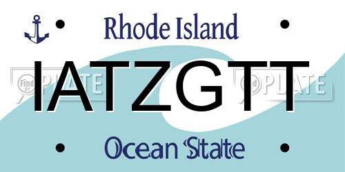 IATZGTT Rhode Island License Plate