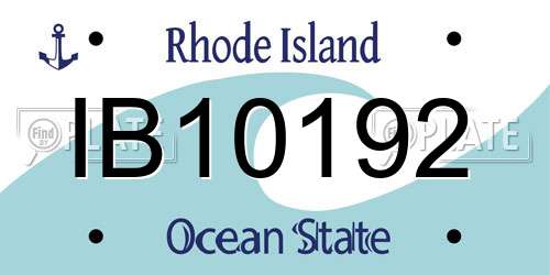 IB10192 Rhode Island License Plate