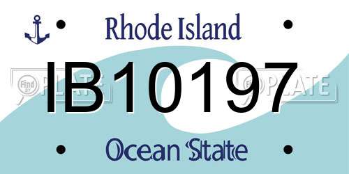 IB10197 Rhode Island License Plate