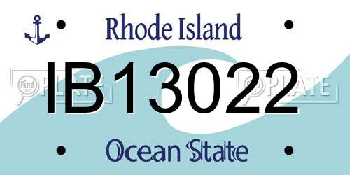 IB13022 Rhode Island License Plate