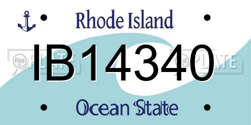 IB14340 Rhode Island License Plate