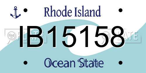 IB15158 Rhode Island License Plate