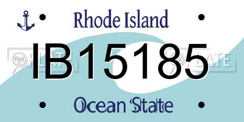 IB15185 Rhode Island License Plate
