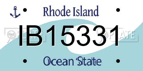 IB15331 Rhode Island License Plate