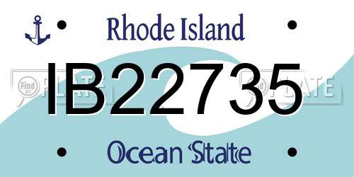IB22735 Rhode Island License Plate