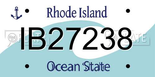 IB27238 Rhode Island License Plate