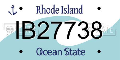 IB27738 Rhode Island License Plate