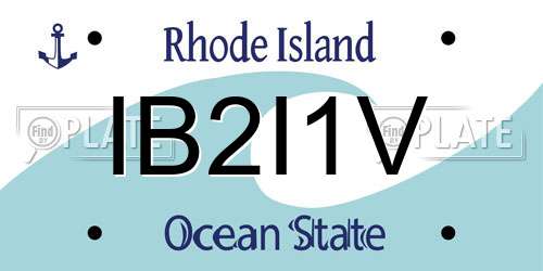 IB2I1V Rhode Island License Plate
