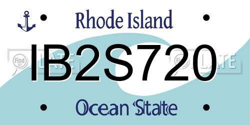 IB2S720 Rhode Island License Plate