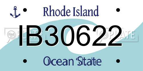 IB30622 Rhode Island License Plate