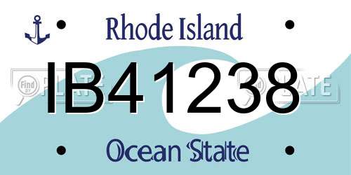 IB41238 Rhode Island License Plate