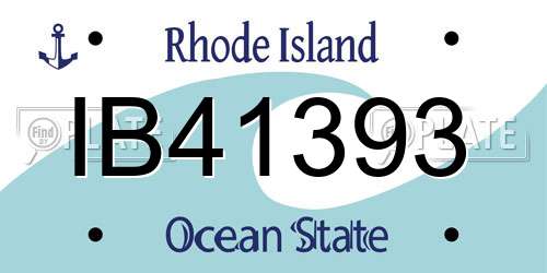 IB41393 Rhode Island License Plate