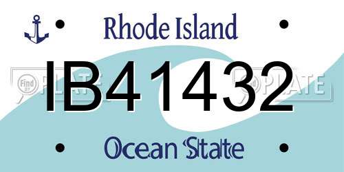 IB41432 Rhode Island License Plate