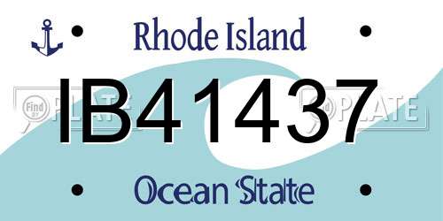 IB41437 Rhode Island License Plate